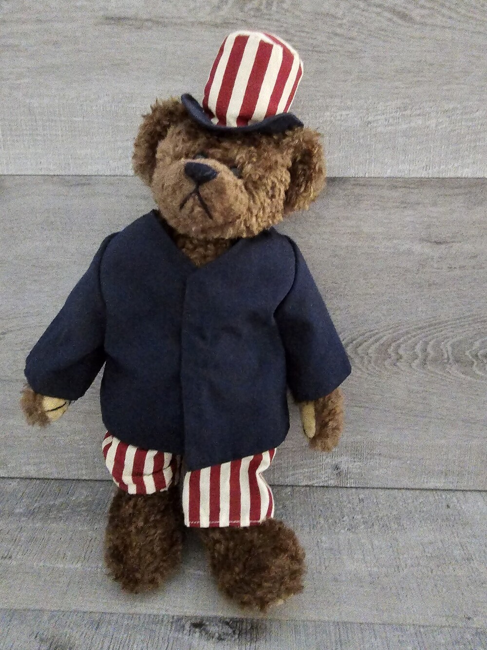 Ty Vintage 1993 Patriotic Samuel Teddy Bear Attic Treasure Stuffed Animal Plush
